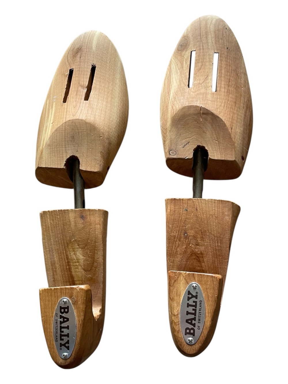 Vintage Bally Wooden Shoe Trees in Natural Wood Tone - Size M